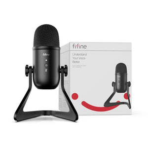 FIFINE USB professional microphone for PC Mic headphone output&amp