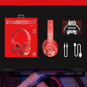 ZOMBIES cat wireless headphones game video HIFI seadset