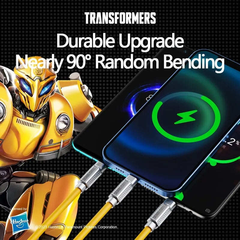 Transformers Micro USB Type-C Fast Charger 3 in 1 Charging Data Cable