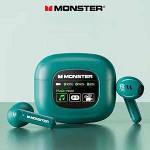 Monster Wireless Bluetooth 5.4 LED Display Earphones