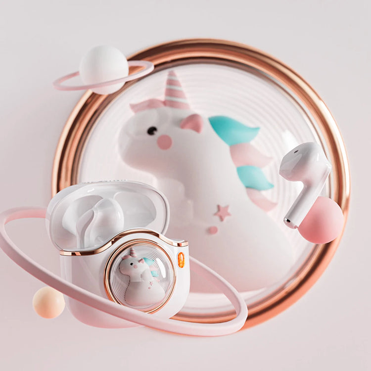 Unicorn Kawaii Mini Earphones With Micro Airbuds