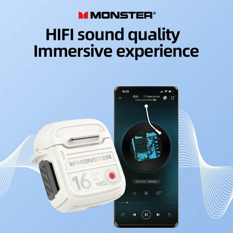Monster XKT16 bluetooth 5.3 wireless HIFI sound earphones