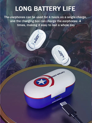 Marvel Iron Man Captain America TWS Bluetooth Earphones