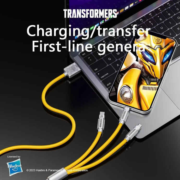 Transformers Micro USB Type-C Fast Charger 3 in 1 Charging Data Cable
