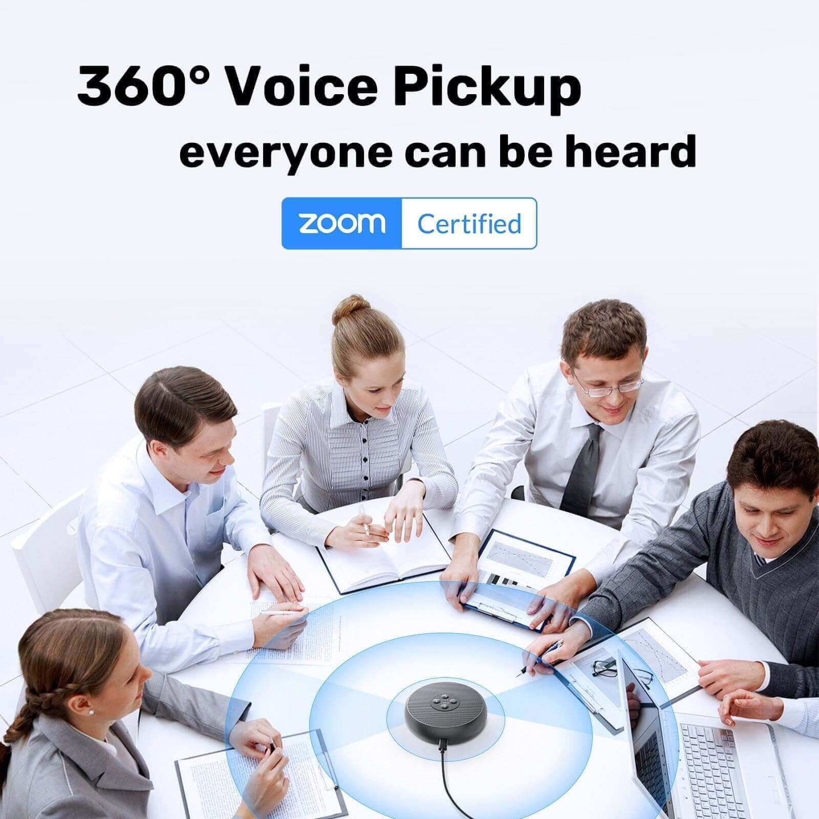 Speakerphone 360° voice pickup speaker and microphone